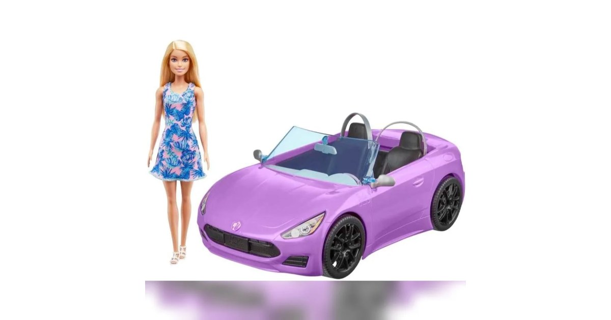 Muñeca Barbie con Convertible 3a+