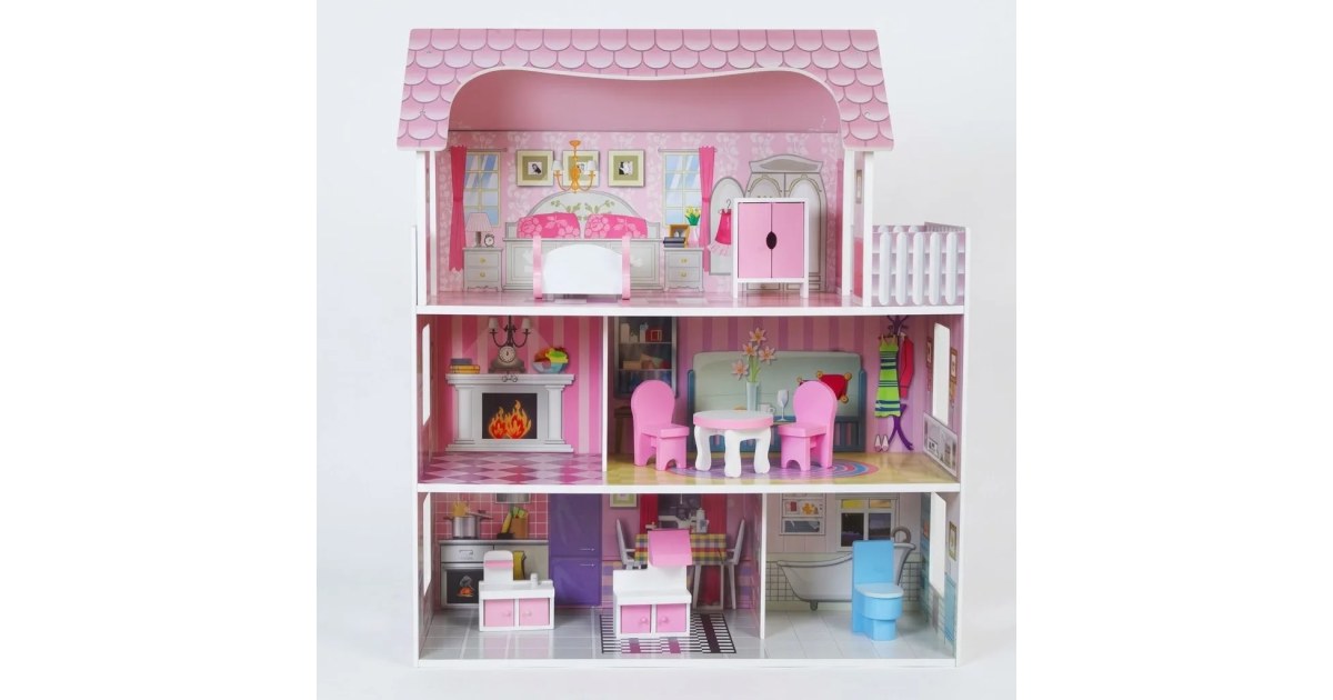Casa de muñecas de madera 