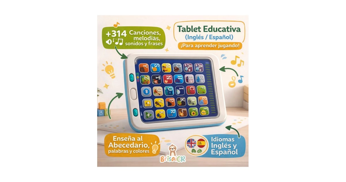Tablet educativa con luces y sonidos