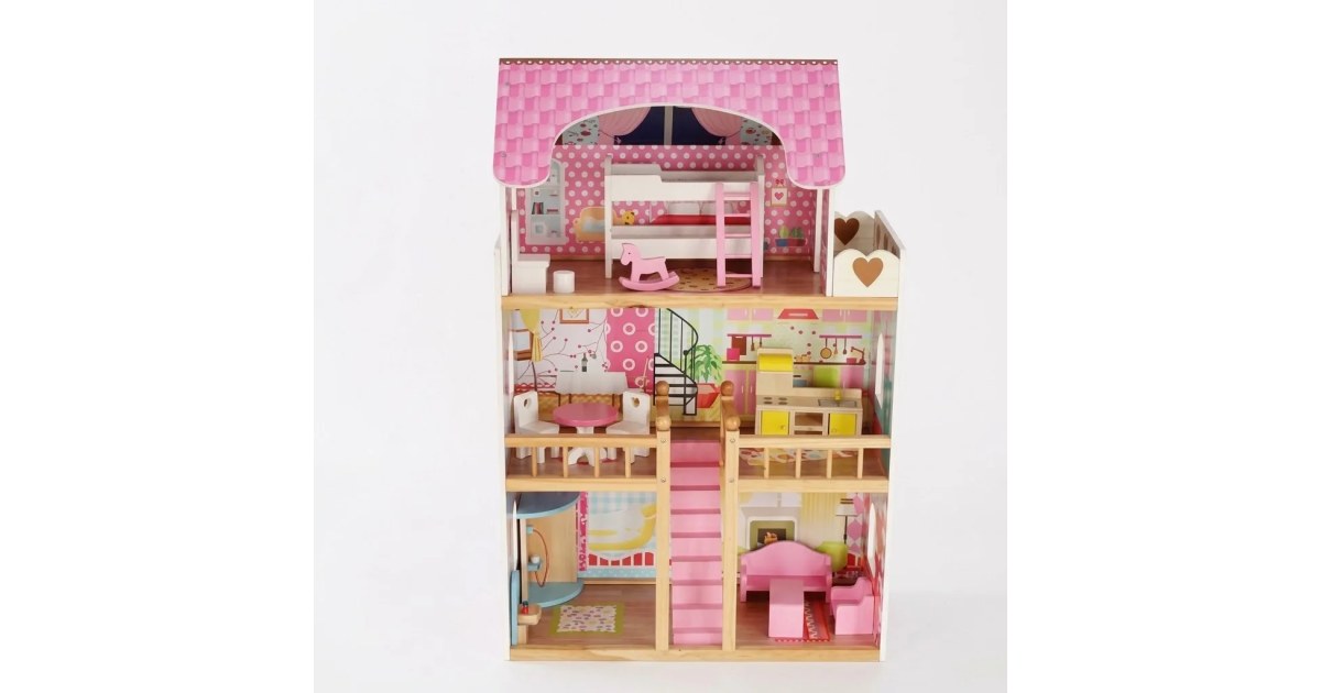 Casa de muñecas de madera 